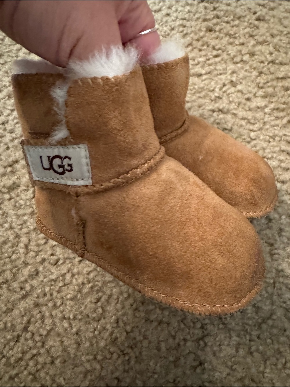 UGG Baby Chestnut Suede Booties